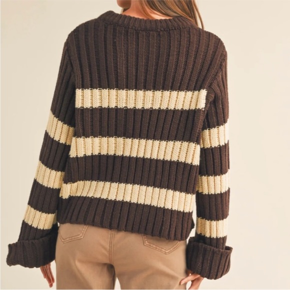 Zara Brown & Cream Sweater - Picture 7 of 14